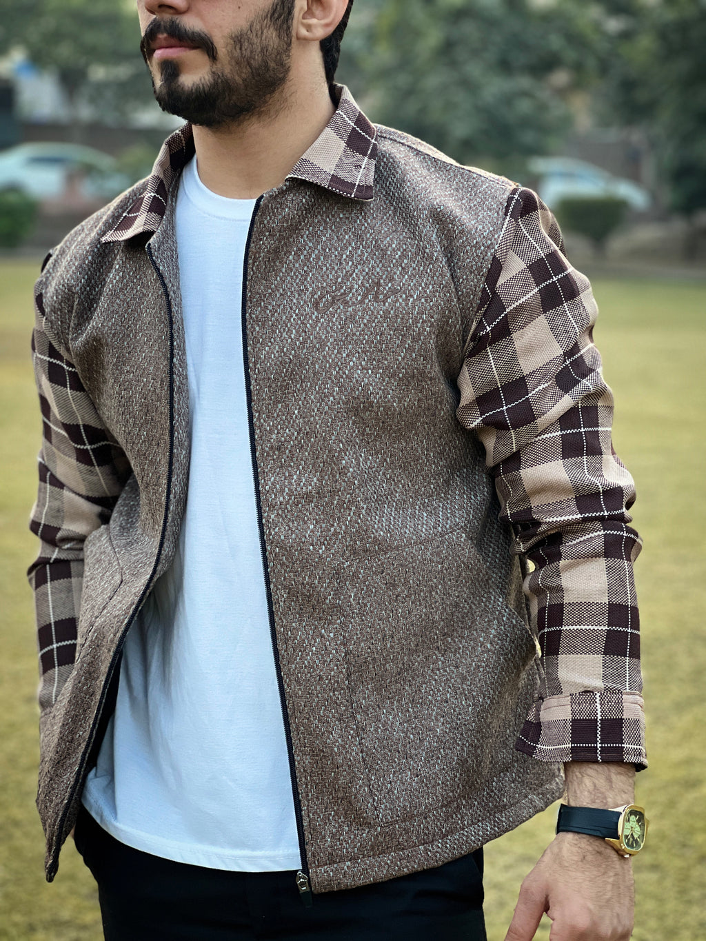 Chocolate Jute Jacket - Kharis