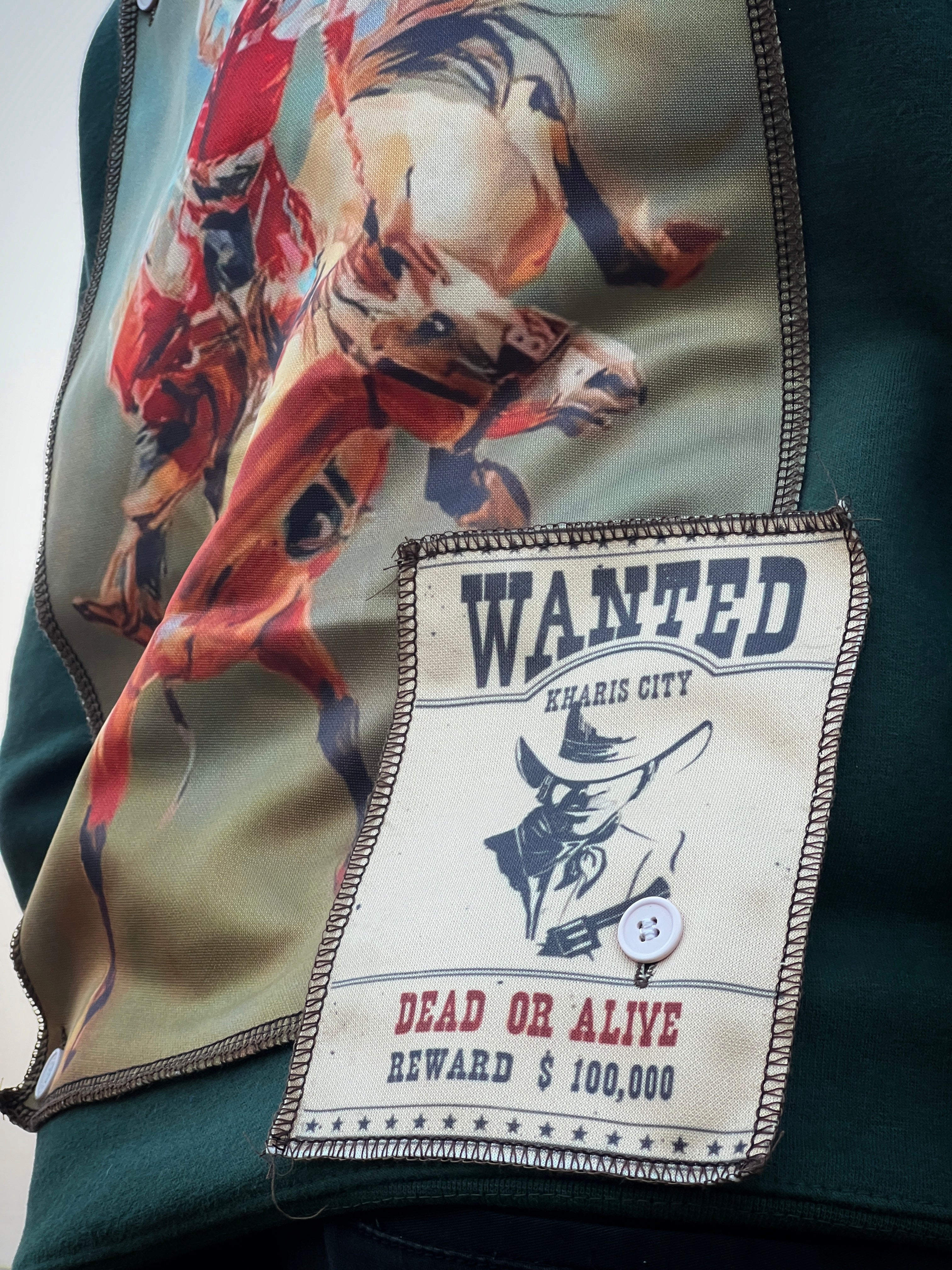 Cowboy Green Hoodie-Kharis