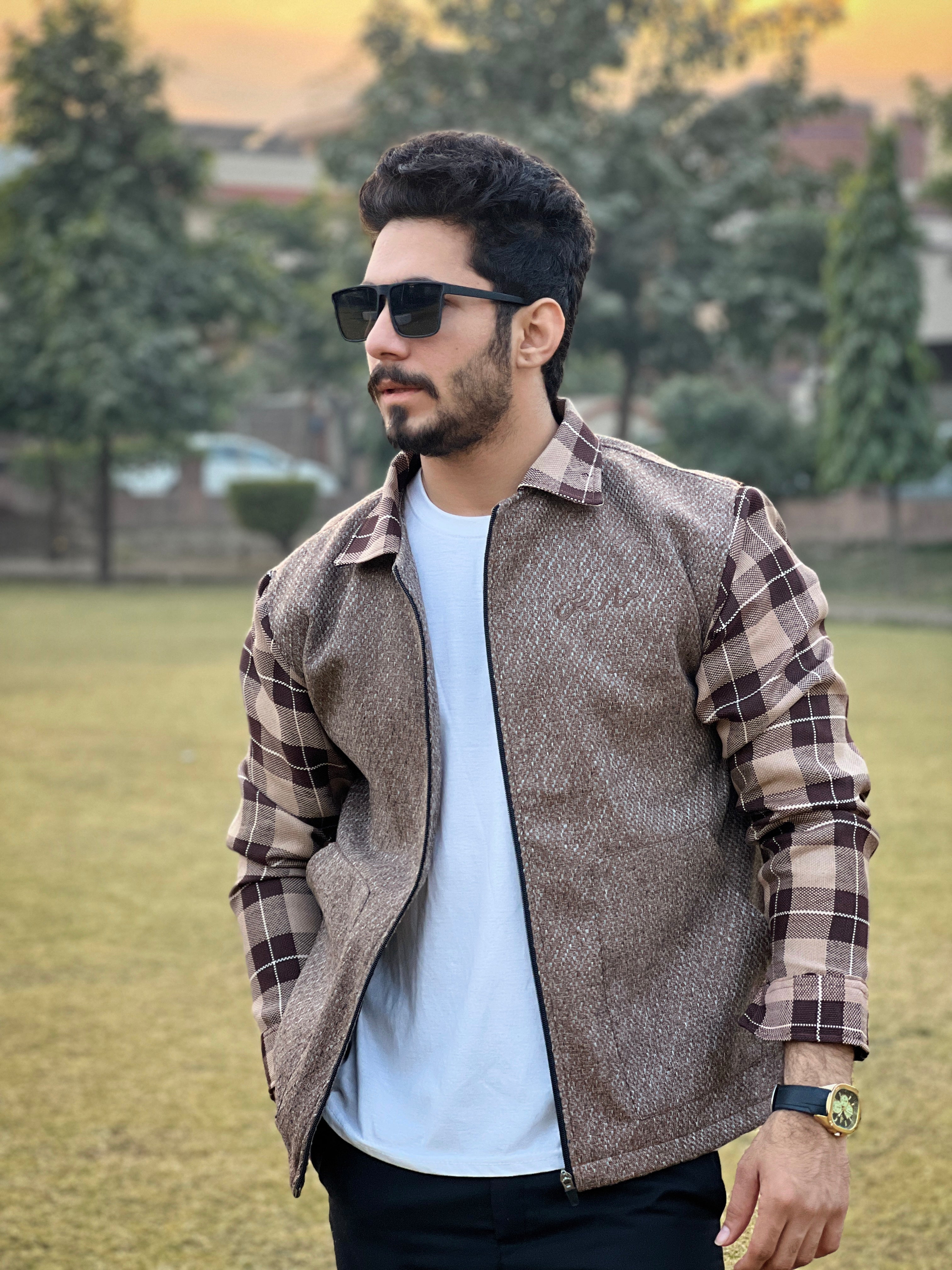 Chocolate Jute Jacket - Kharis