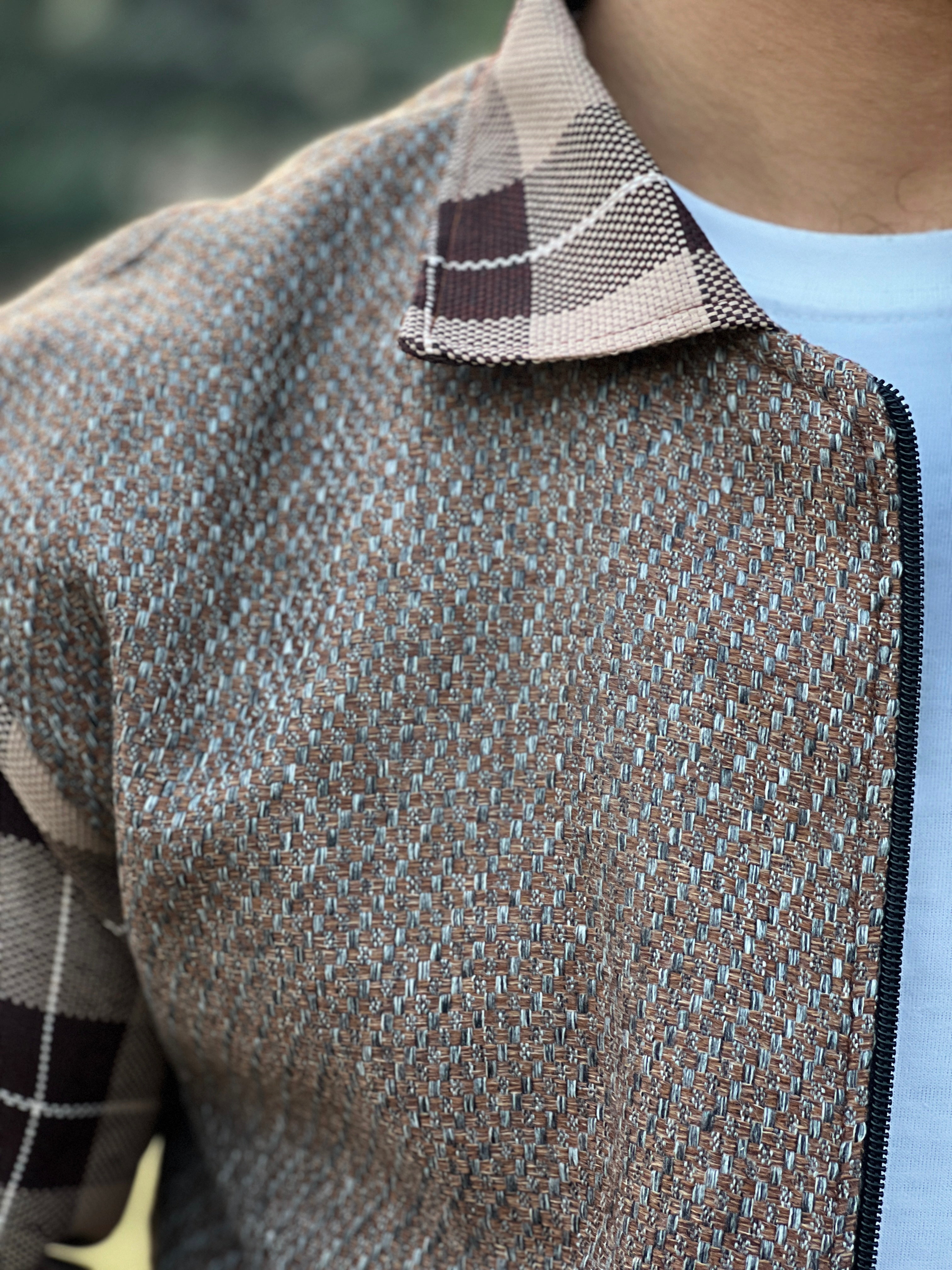 Chocolate Jute Jacket - Kharis