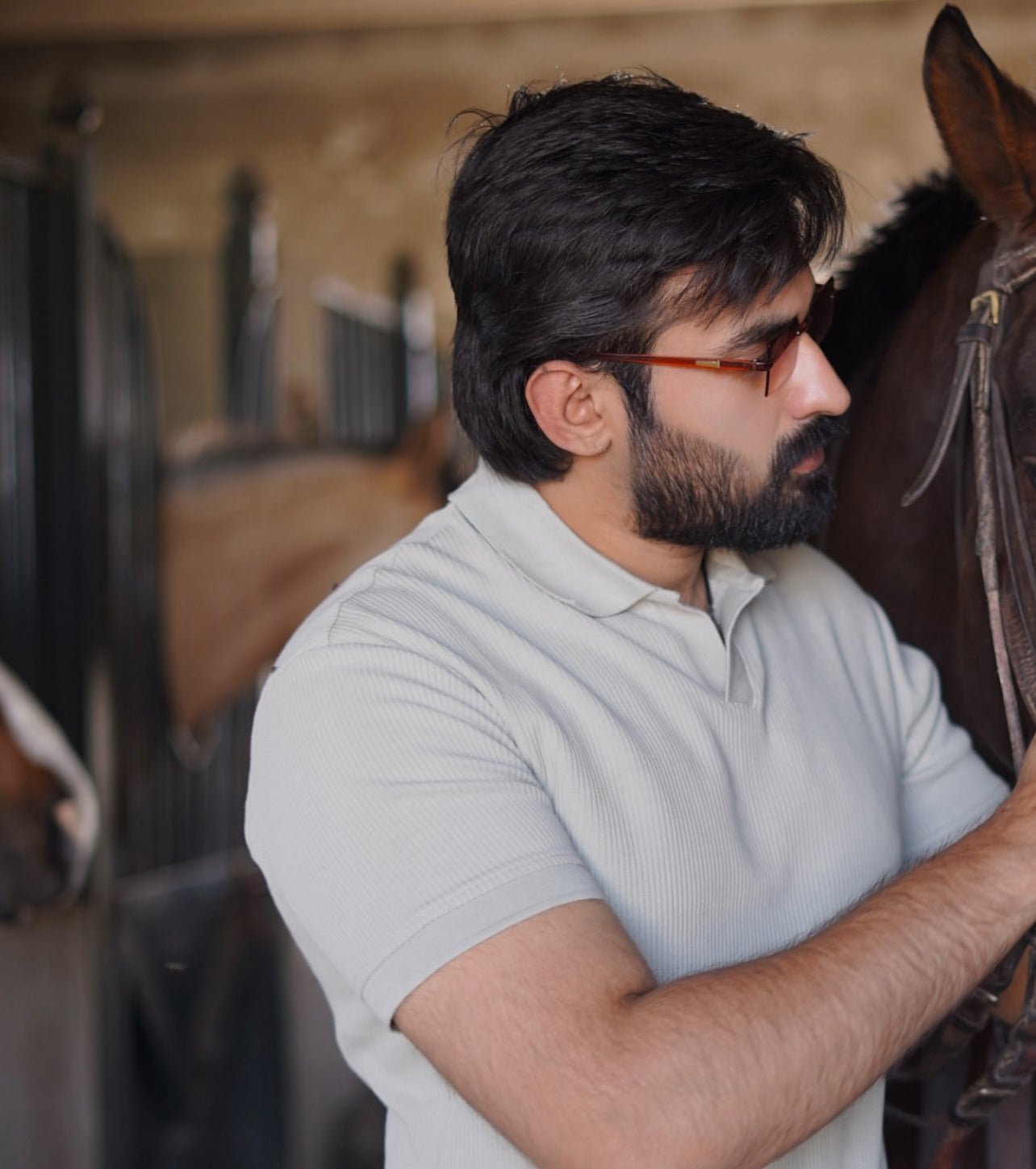 The Kharis Polo – Ash Greenish Minimal Luxe