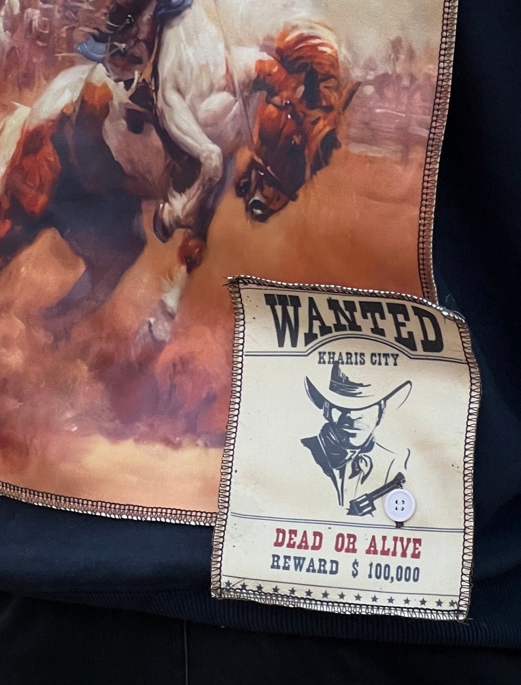 Cowboy navy blue Hoodie-Kharis