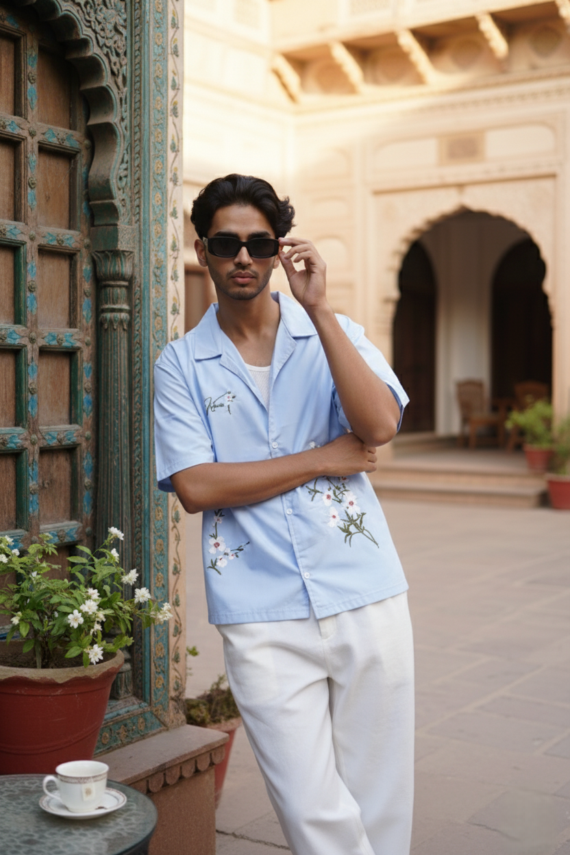 Sky Blue- Italian Botanique Shirt