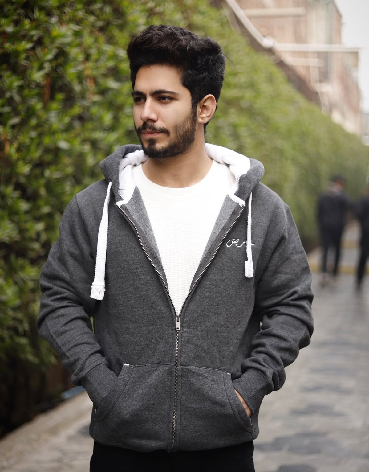 Kharis Charcoal Zip Hoodie