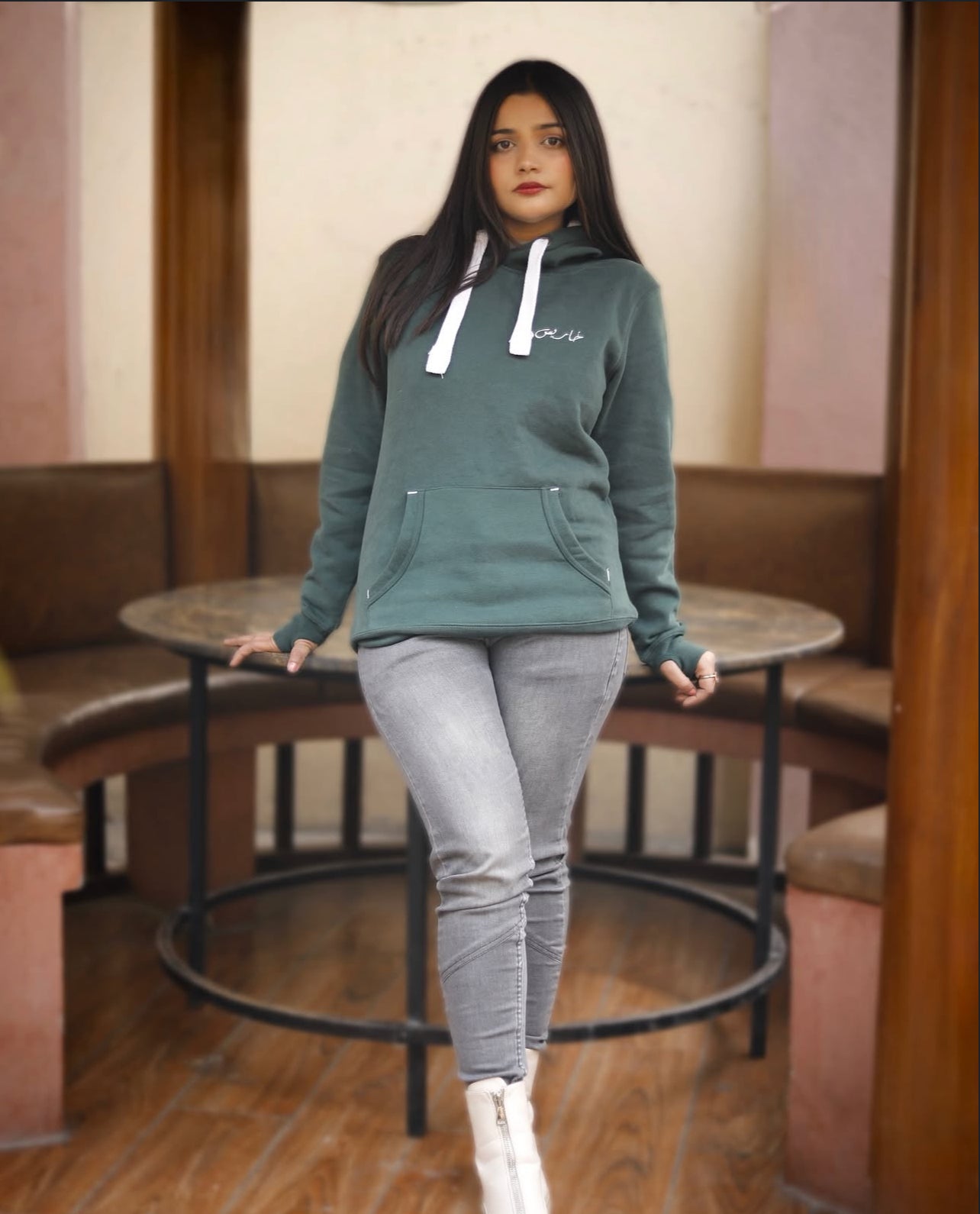 Kharis Dark Green Hoodie