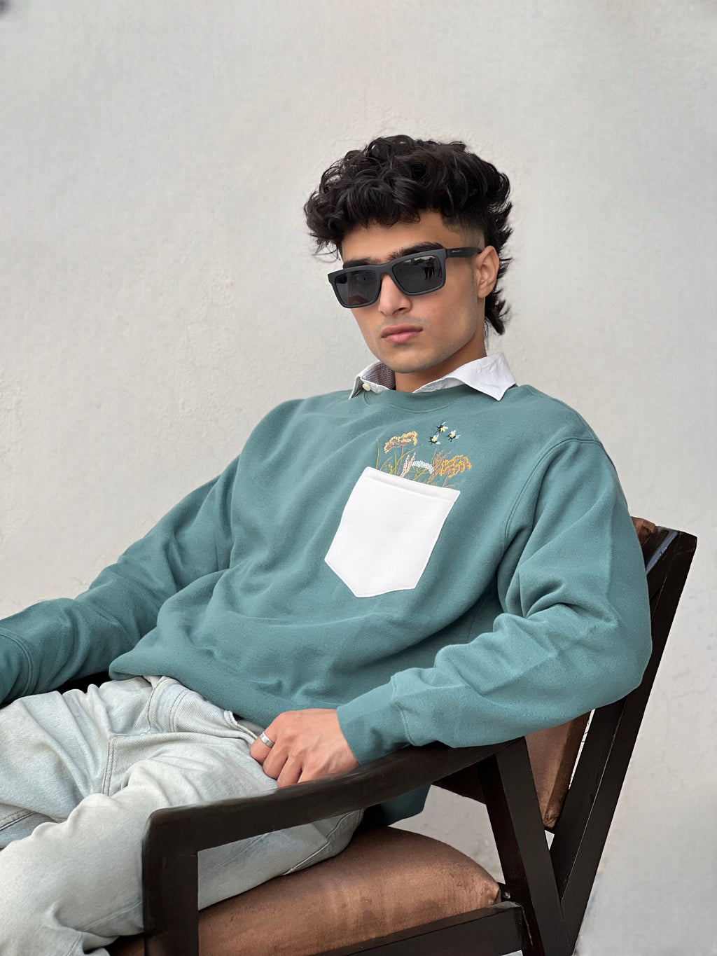 Moss Green Sweatshirt- Kharis