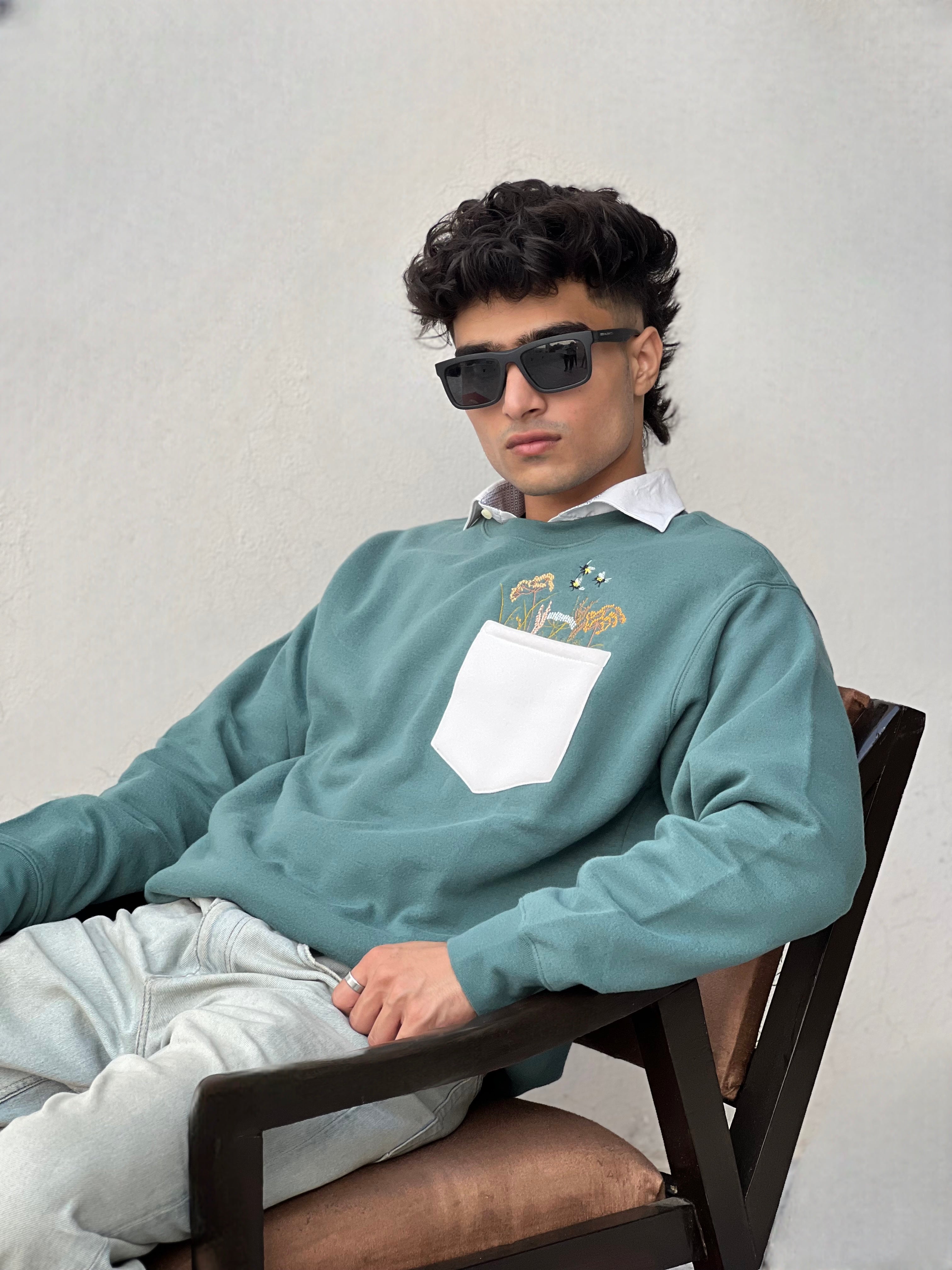 Moss Green Sweatshirt- Kharis